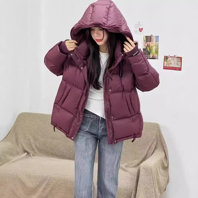 简若羽绒服云朵泡芙2026女士短款小个子加厚白鸭绒面包服保暖冬季