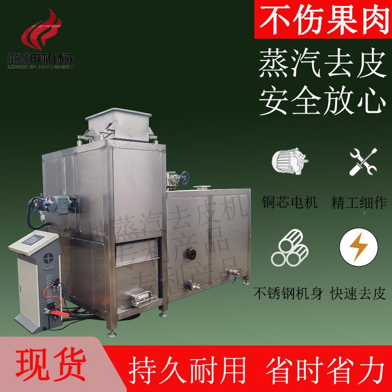 隆皮439坤全自动不锈钢大枣蒸汽去皮机 多高功皮能纯物理爆机 温