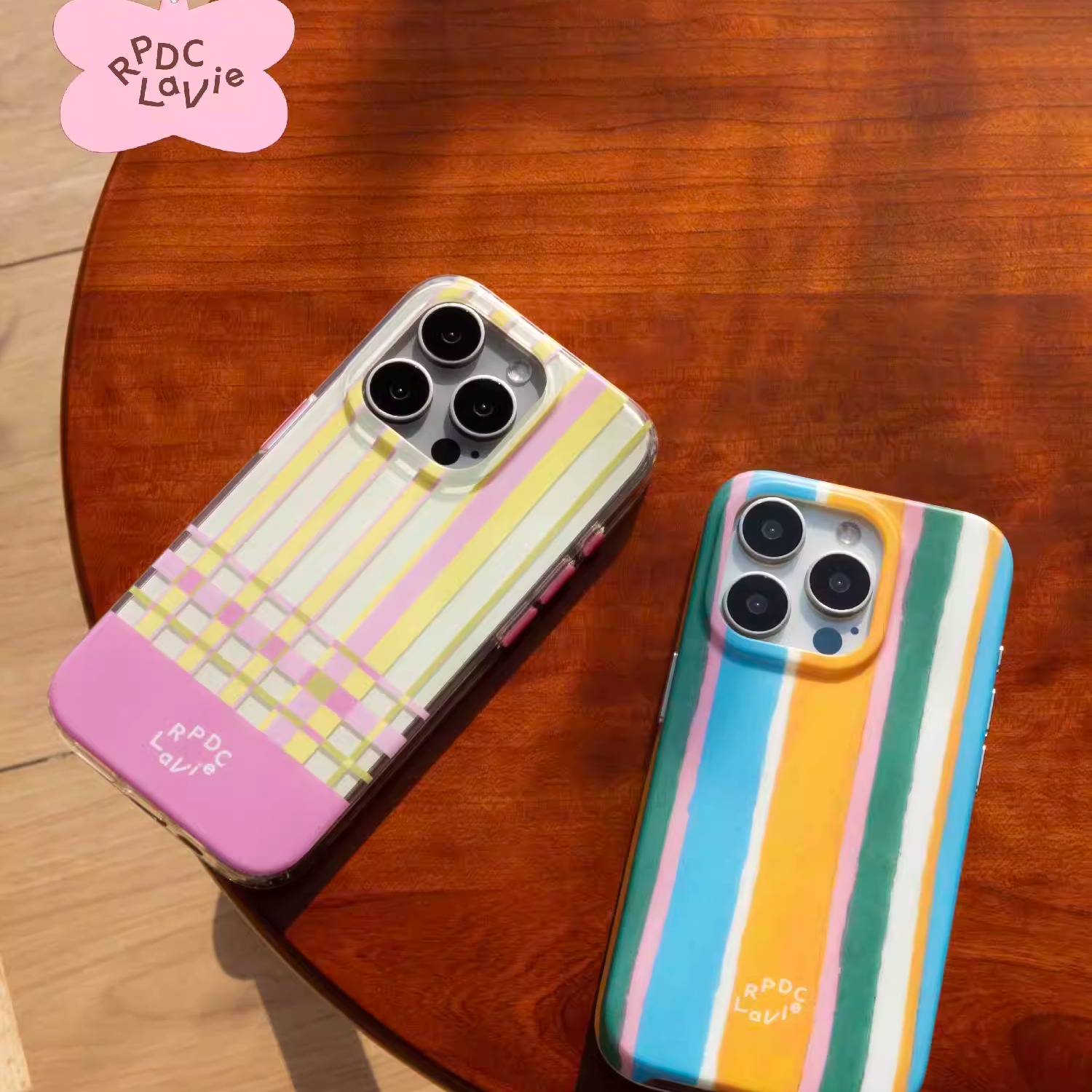 RPDCLaVie条纹撞色全包边手机壳