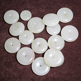 福利特价新疆和田玉浅黄口平安扣吊坠老熟油润温润细腻玉佩玉坠