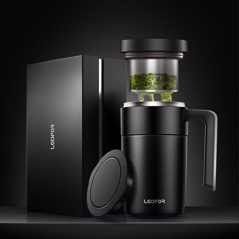 雷德夫（LEIDFOR）L050保温杯男士不锈钢办公室茶杯带手柄保温水