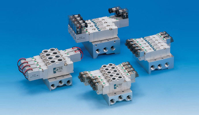 韩国tpc气动元件 供应三位五通中位封闭先导电磁阀dv3320-5h-01