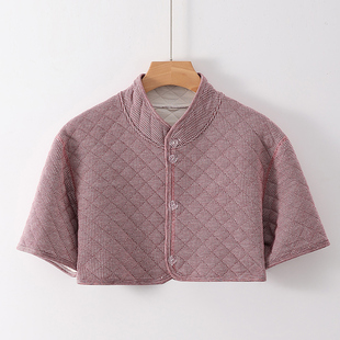 纯棉护肩中老年护肩膀男女通用秋冬睡觉颈椎坎肩肩部防寒四季 适用