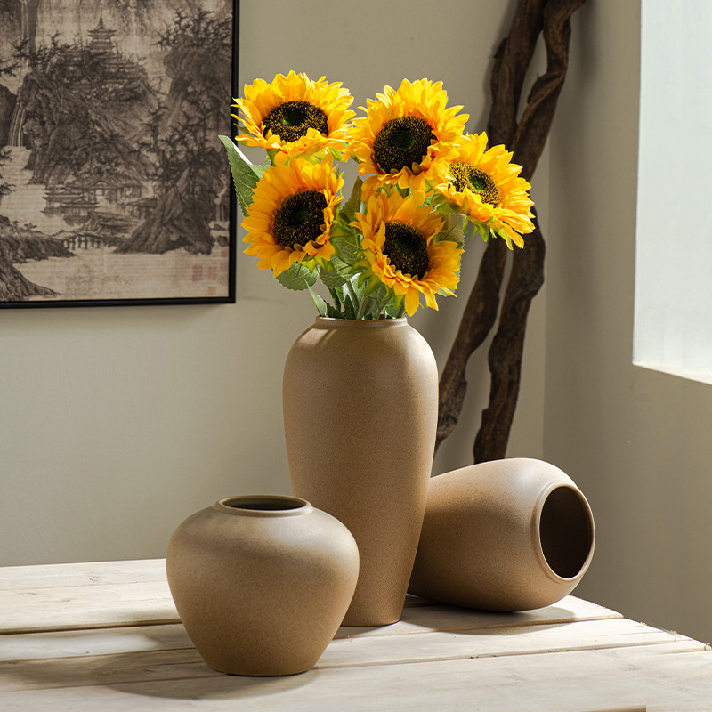 景德镇新中式创意陶瓷花瓶手工文艺摆件橱窗展柜台面花器装饰品,家居饰品,花瓶,淘宝优惠券,粉丝福利购,淘宝优惠卷