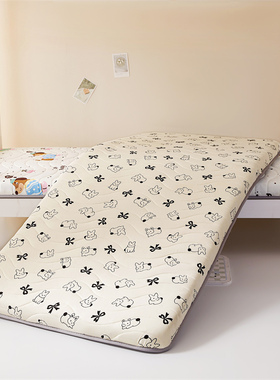 2026新款A类水洗棉加厚床垫学生宿舍寝室垫地铺睡垫90*190-学生款