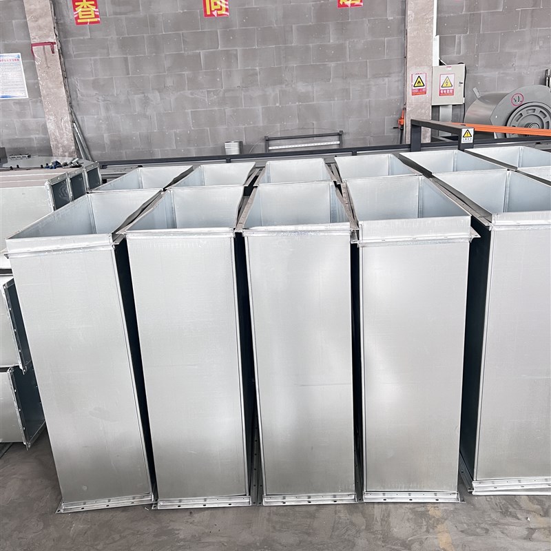 厂家矩形除尘排烟通风管道地下室人防共板L法兰排烟管方形镀锌风