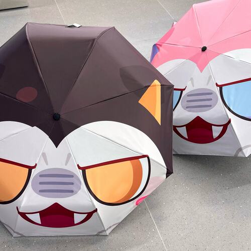 洛克王国恶魔叮卡通雨伞