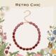 张杰同款 Retro Chic意大利复古时尚 香水车厘子晚宴项链