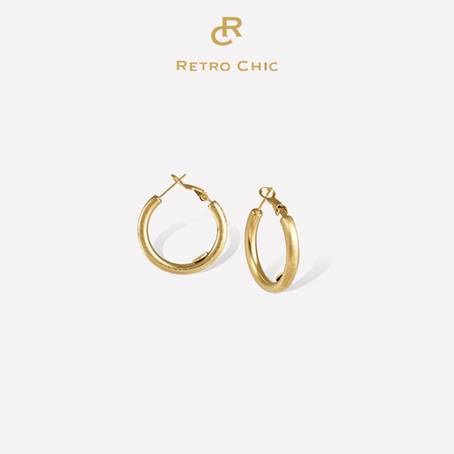 【LUNA和胖弟】RC Retro Chic意大利复古时尚首饰金银丝耳圈小号