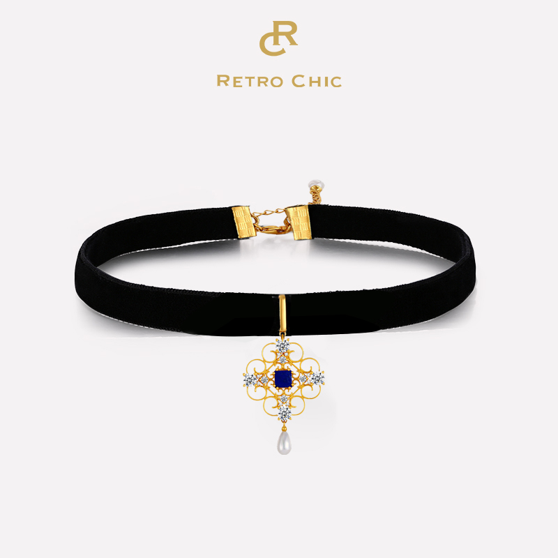 RetroChic兰梦复古蕾丝颈链
