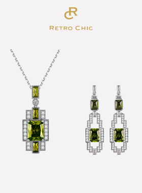 【七夕礼物】RC Retro Chic意大利复古时尚首饰 铜版转角项链套装