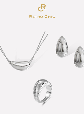 【新年礼物】RC Retro Chic意大利复古时尚 水滴三件套金色银色