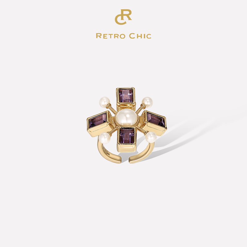 RetroChic拜占庭十字架戒指