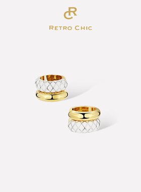 【蛇年经典】RC Retro Chic意大利复古时尚首饰 白色圣蛇耳骨夹