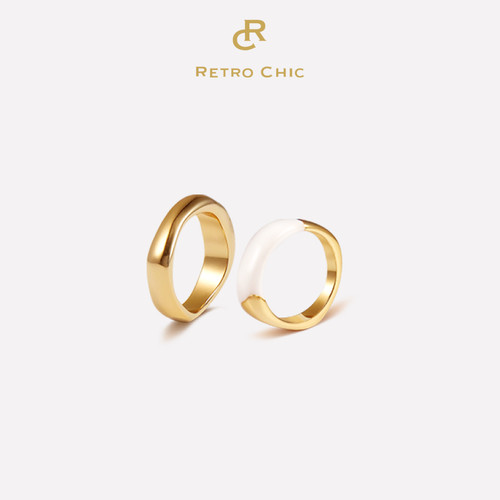 RetroChic涟漪戒指小众精致