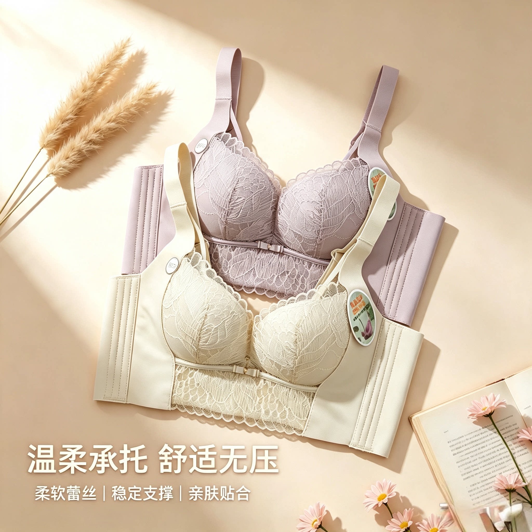 都市丽人内衣秋款LJC1M7上薄下厚聚拢调整型收副乳四排扣舒适文胸