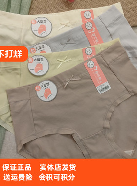 都市丽人女士新款大版LKH5N1舒肤棉高腰抗菌里档100%纯棉三角内裤