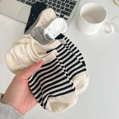 船袜女夏季薄款ins潮流圆点防滑