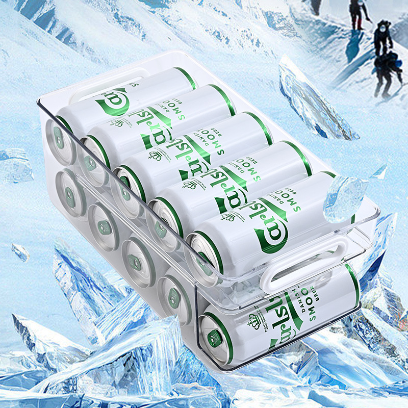 冰箱饮料收纳盒神器双层储存啤酒