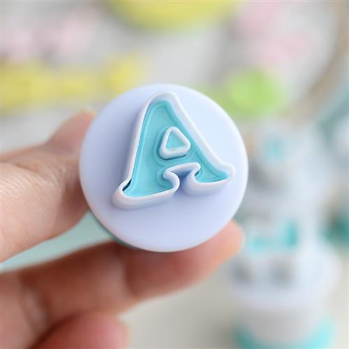 大小写字母数字压印模 英文排版翻糖牌蛋糕饼干装饰硅胶烘焙模具