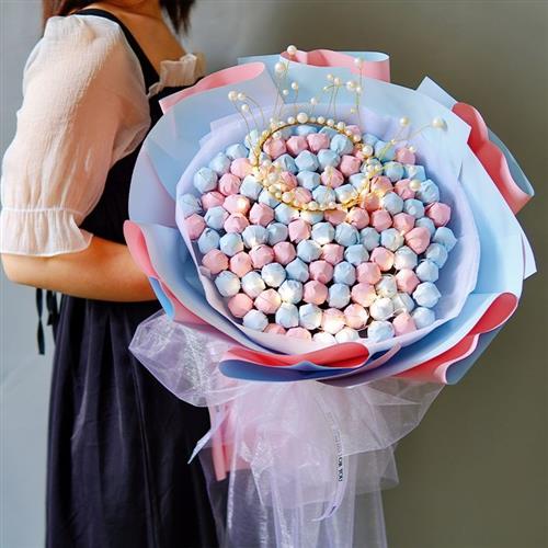 网红99颗棒棒糖果花束材料包生日礼物女朋友闺蜜毕业花束生日礼物