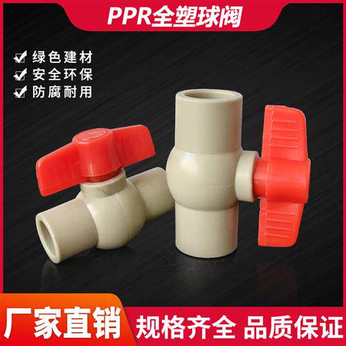 PPR球阀门闸阀开关2025 32 40 50 63热水管全塑球阀耐酸4分6分1寸