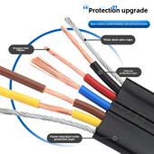 6平米加钢丝配套电缆 电梯空调专用扁线345芯1.5 2.5