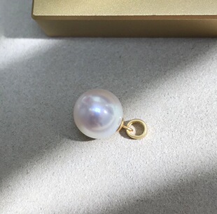 diy配件G18K金简约加厚珠帽扣子珍珠吊坠空托适配9-14mm珍珠玉石