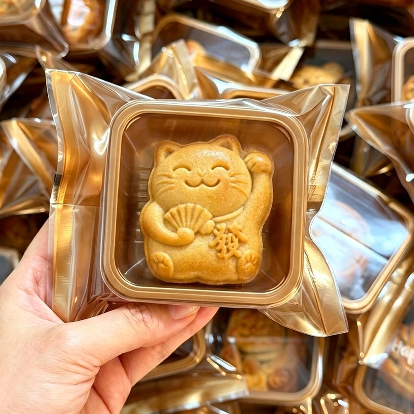 招财猫中秋月饼模具手工冰