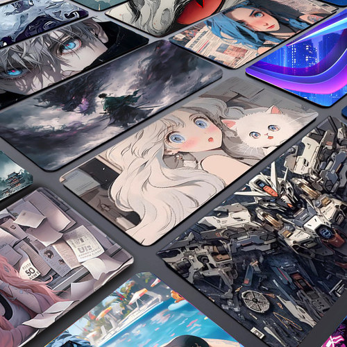 二次元鼠标垫超大号男女办公桌垫