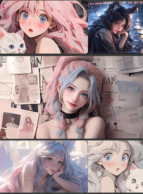 英雄联盟新款鼠标垫超大号暴走萝莉金克丝电竞游戏桌垫电脑键盘垫