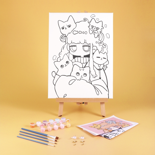 KKV正品蓝鸽数字油画填色画框版