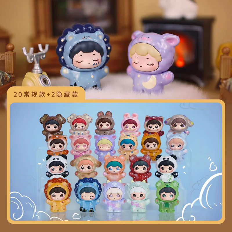 KKV潮玩波普抱抱宠物店萌粒盲盒