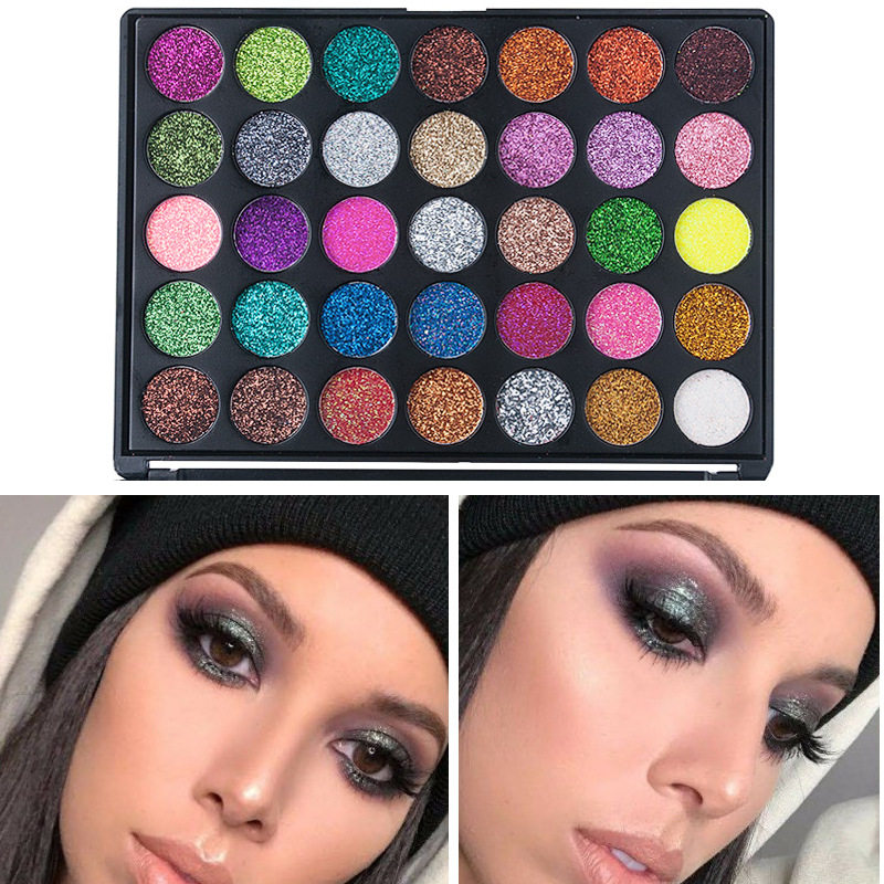 儿童学生舞台妆表演散粉金葱粉亮晶晶眼影盘潮人达人夜场专用眼影