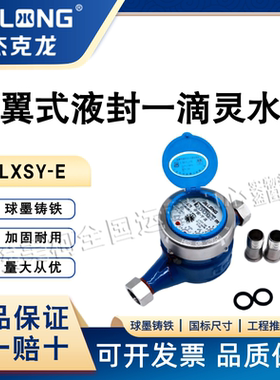湿式冷水表杰克龙自来水一滴灵旋翼水表灵敏出租屋数字国标家用