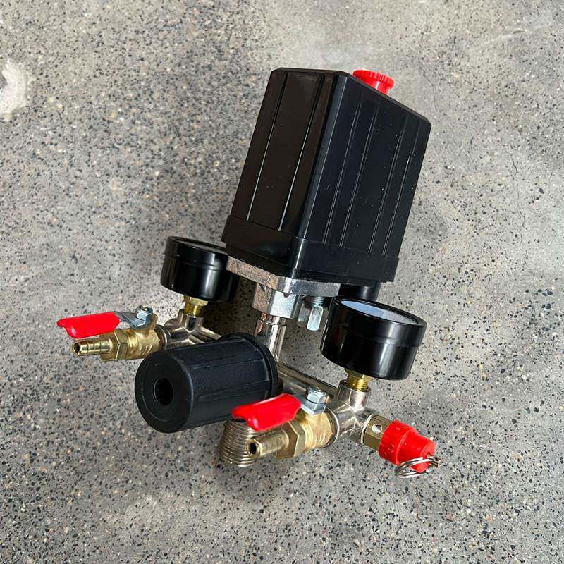 小型空压机打气泵配件巴马支架开关出气总成活接球阀开关支架总成