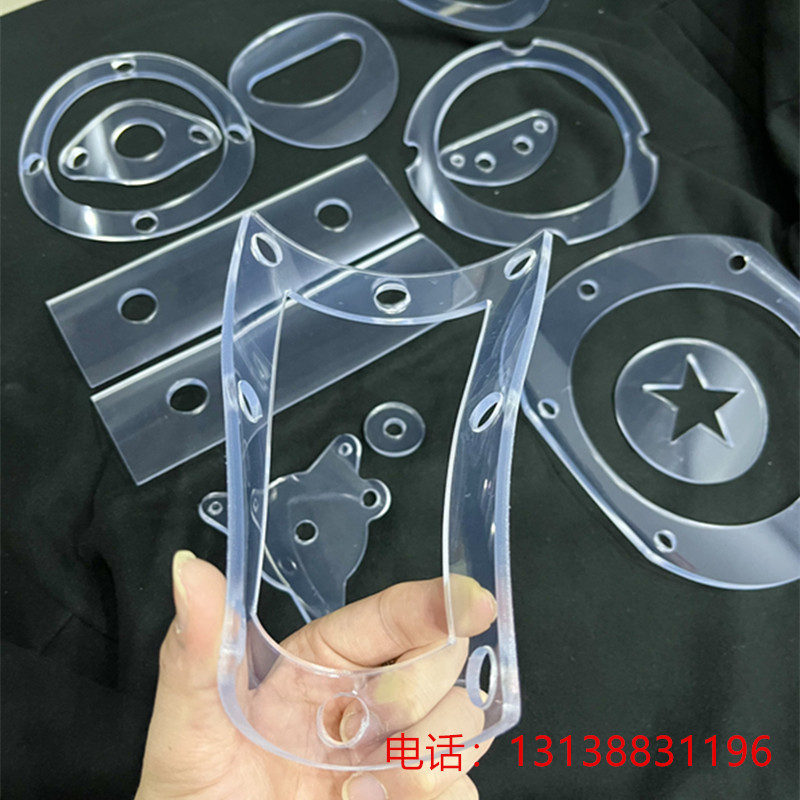 透明PVC软胶定制软胶水晶板垫片加工打孔软玻璃胶密封挡板3m背胶图片