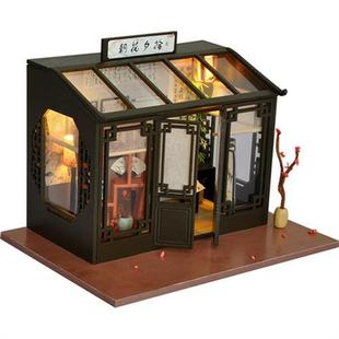 玩具创意生日礼物 正品 diy小屋中国风手工礼物制作小房子模型拼装