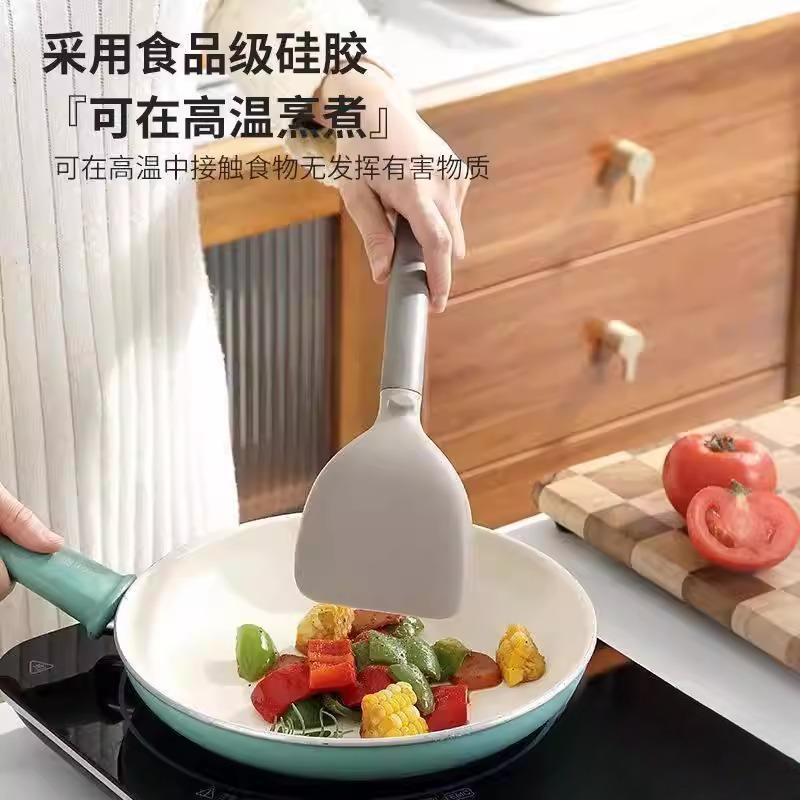 食品级硅胶塑料柄锅铲耐高温食品级炒菜铲子不沾锅专
