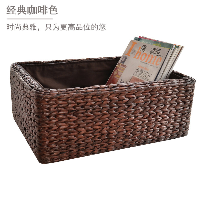 大号草藤编脏衣桶日式桌面盒子脏衣篮家用抽屉式编织收纳筐洗衣篮