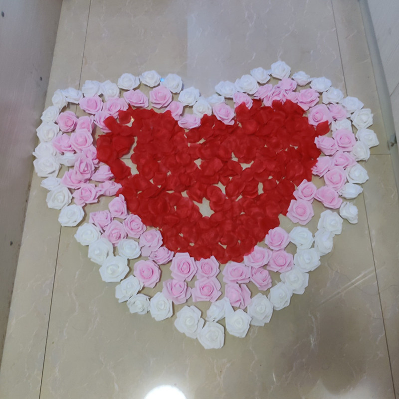 仿真玫瑰花瓣婚房床上装饰浪漫布置生日车后备箱表白求婚惊喜房间