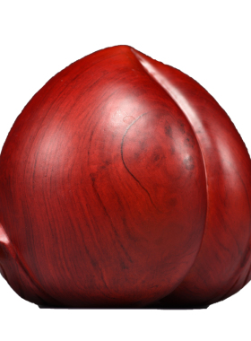 红花梨木雕寿桃子福寿摆件家居客厅装饰工艺品生日贺寿送长辈礼品