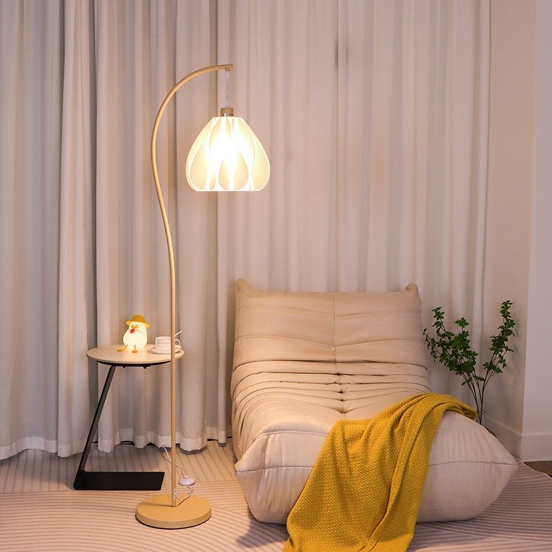 新款法式奶油风钓鱼灯落地台灯客厅沙发旁装饰摆件卧室床头氛围灯