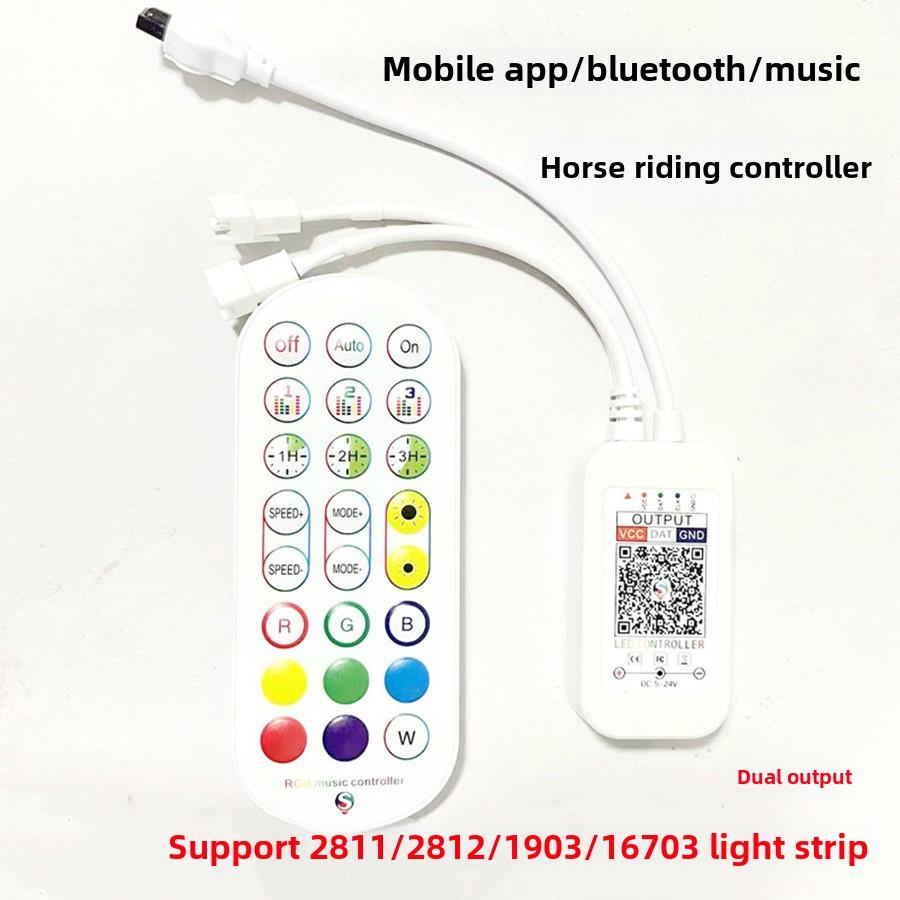 Symphony Led灯带5-24V音乐控制器Ws2811App手机智能双输出全彩赛