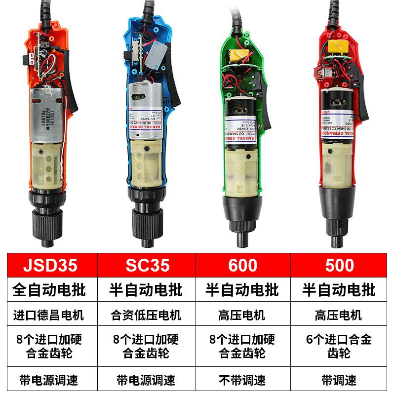 百马 220V直插电动螺丝刀90度起子自动停调速电批大力改锥1/4六角
