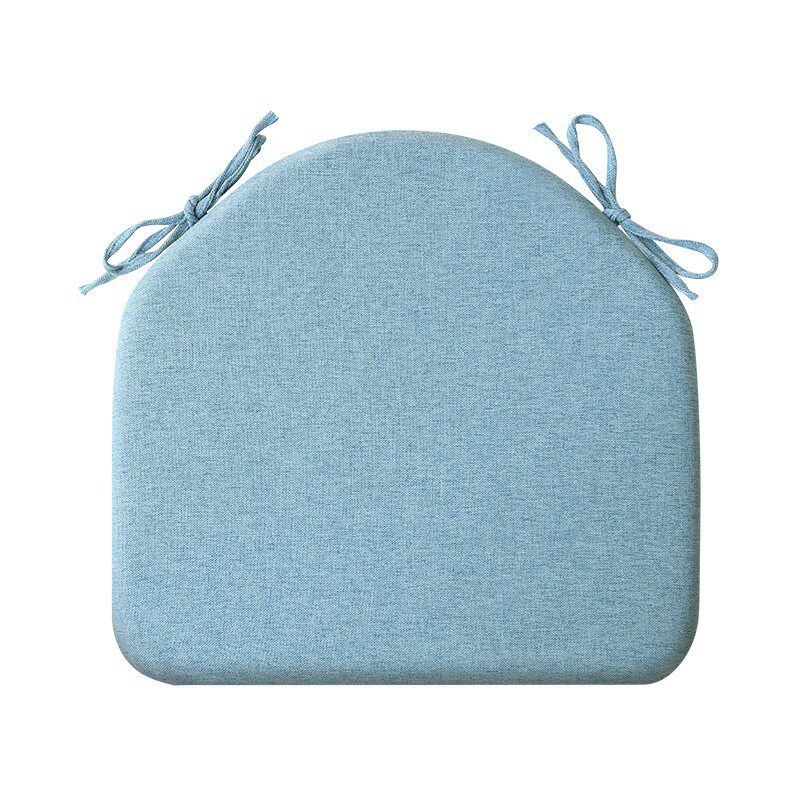 马蹄形防滑餐桌椅垫温莎椅坐垫日式实木椅子垫子带绑带记忆棉座垫