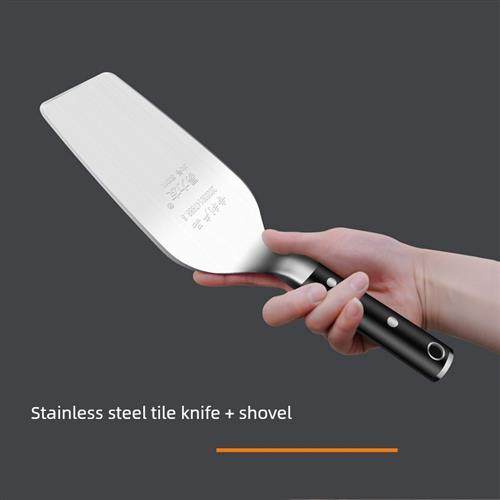 一利友不锈钢加厚瓦刀通砖综合刀泥瓦匠劈砖劈砖大铲砌墙工具