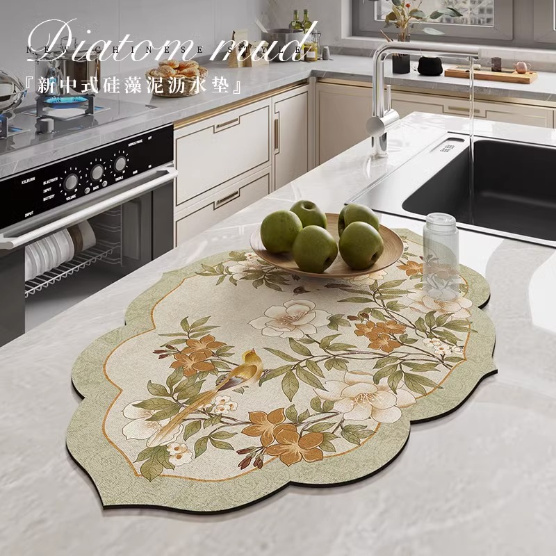 简若雅防滑垫硅藻泥台面吸水沥水