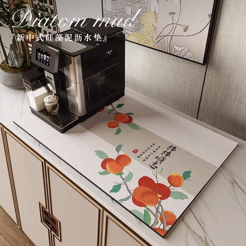 厨房防滑垫桌面防水防油咖啡机灶台桌子垫子防烫硅藻泥吸水桌垫