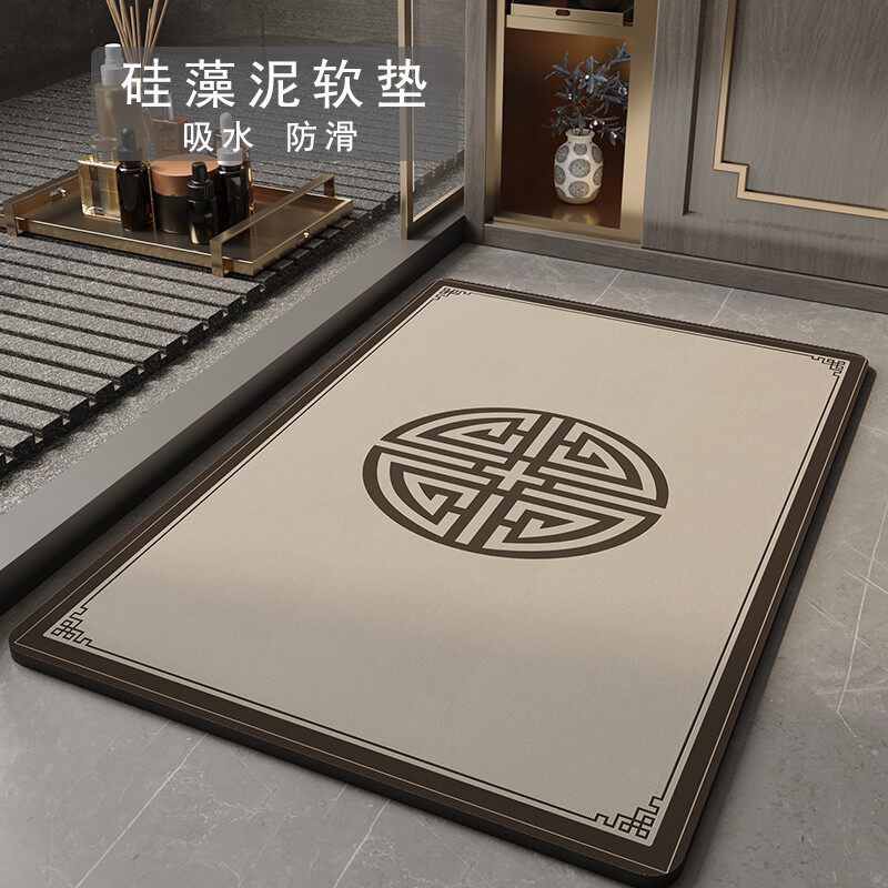 硅藻泥大尺寸卫生间地垫吸水耐脏厕所地板超强浴室洗手池防滑垫
